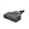 HDMI kábel Gembird DSP-2PH4-04 — HDMI typ A konektor samec na 2× HDMI typ A konektor samica, čierny, rovné konektory