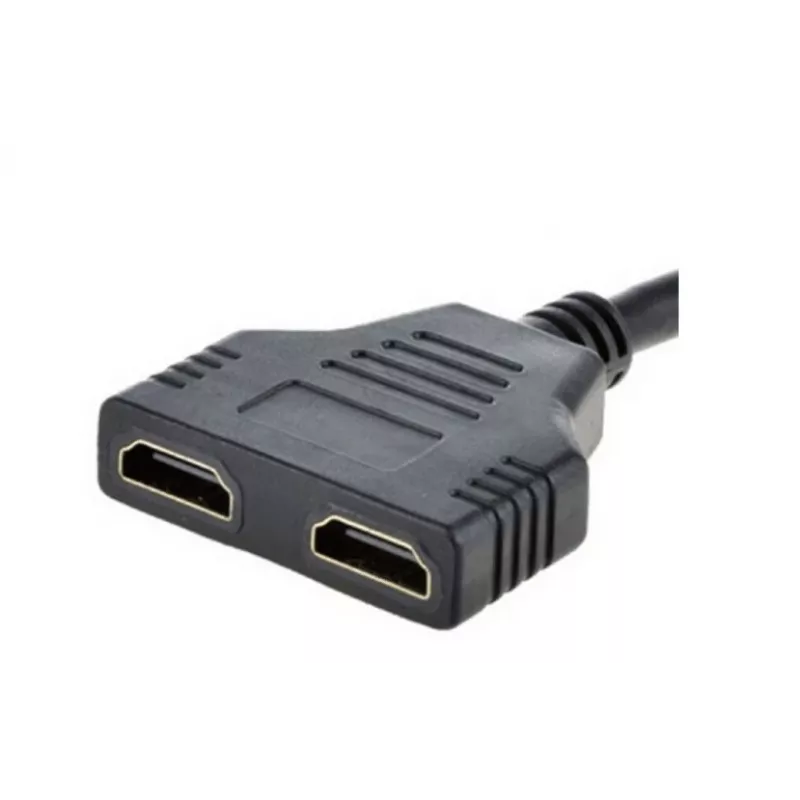 HDMI kábel Gembird DSP-2PH4-04 — HDMI typ A konektor samec na 2× HDMI typ A konektor samica, čierny, rovné konektory