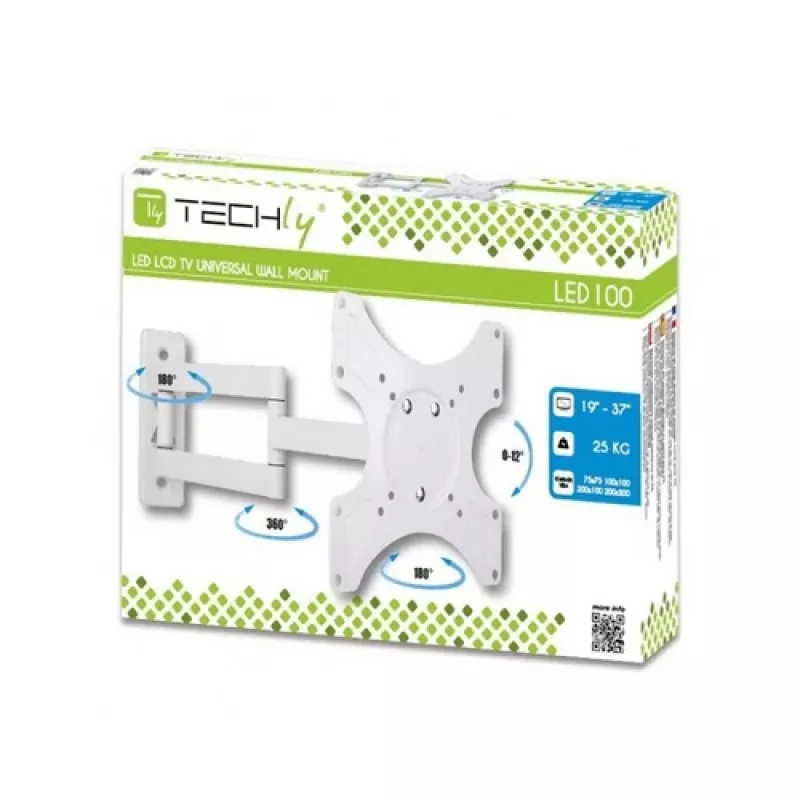Techly ICA-LCD-2903WH TV nástenný držiak 94 cm (37 palcov) biely