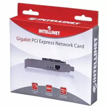 Intellinet Gigabit PCI Express sieťová karta, 10/100/1000 Mbps PCI Express RJ45 Ethernet karta