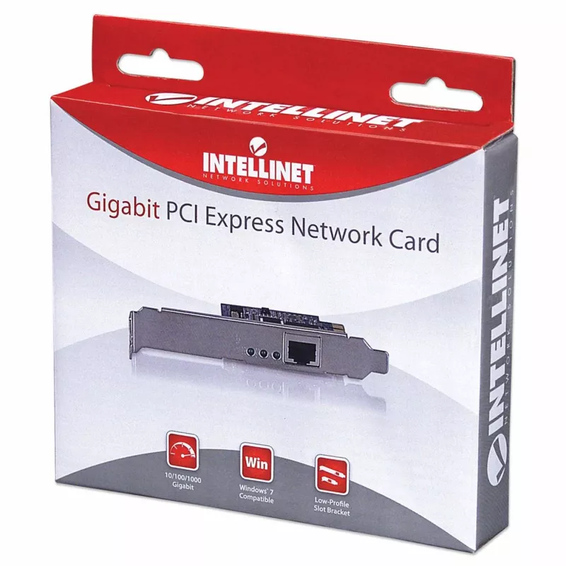 Intellinet Gigabit PCI Express sieťová karta, 10/100/1000 Mbps PCI Express RJ45 Ethernet karta