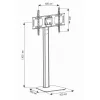 Techy ICA-TR11 TV montáž/stojan 177,8 cm (70 palcov) čierna, strieborná