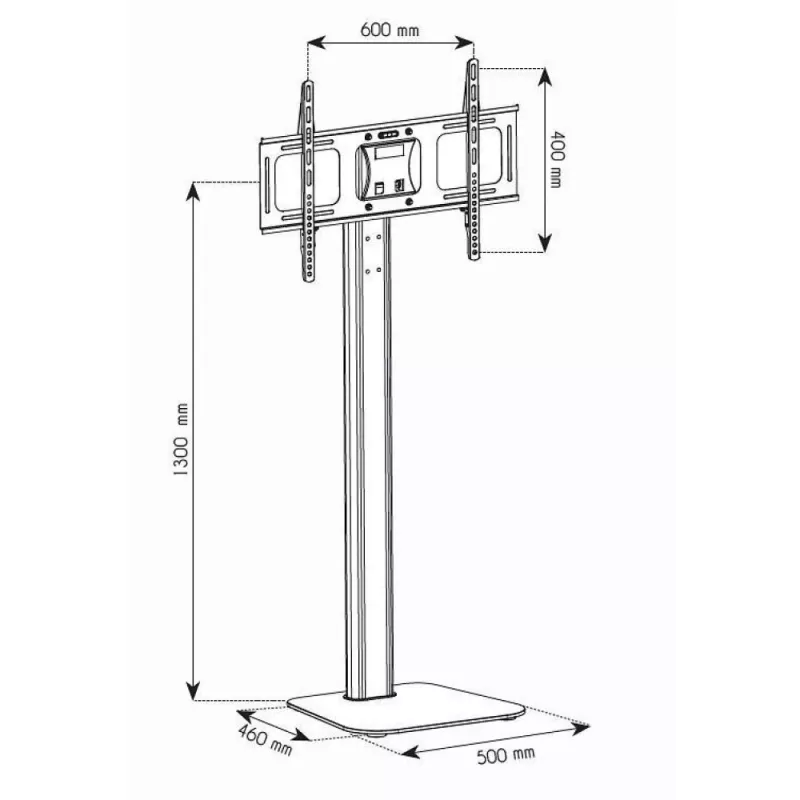 Techy ICA-TR11 TV montáž/stojan 177,8 cm (70 palcov) čierna, strieborná