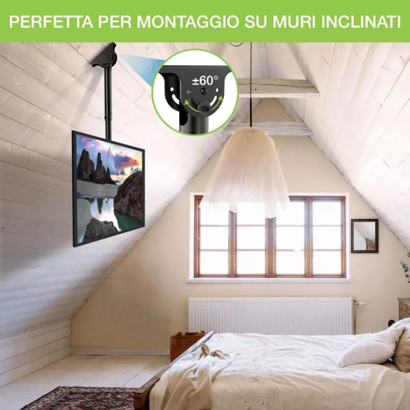 Techly teleskopický stropný držiak do 1,6 m LED TV LCD 23-42 palcov ICA-CPLB 922L