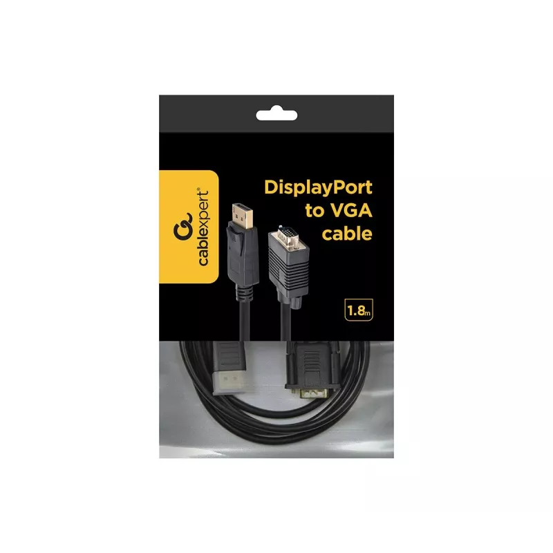 Gembird CCP-DPM-VGAM-6 adaptérový kábel DisplayPort na VGA, 1,8 m, čierny