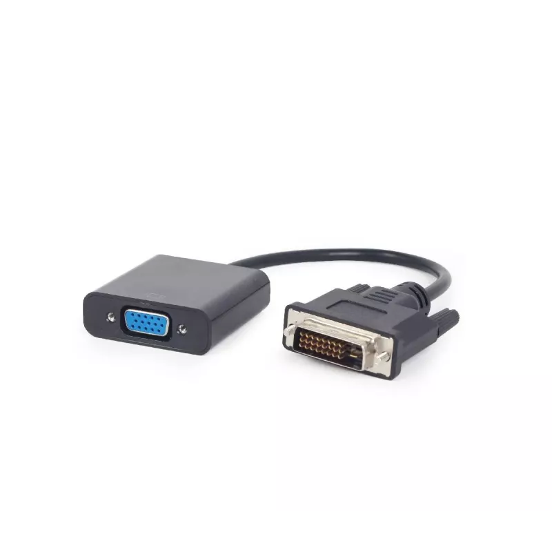 Video adaptérový kábel Gembird DVI-D (konektor samec) na VGA (konektor samica) 0,2 m, čierny