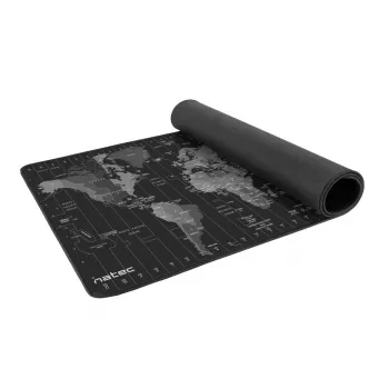 Podložka pod myš NATEC Time Zone Map Maxi — textil 400×800 mm, 2,5 mm, vodoodpudivá, protišmyková