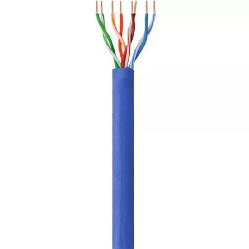 Sieťový kábel Techly ITP6-CCA-305-BL Cat6 U/UTP, 305 m, drôt, CCA, modrý