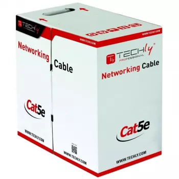 Techly ITP7-UTP-IC-CCA sieťový kábel sivý 305 m Cat5e U/UTP (UTP)