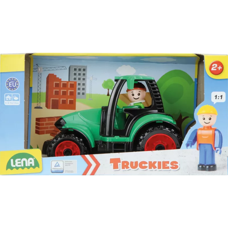 Lena Truckies traktor, traktor, 2 roky, plast, čierna, zelená