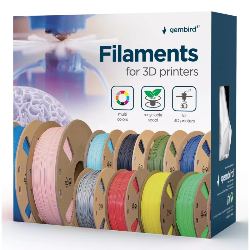Materiál na 3D tlač ABS Gembird 3DP-ABS1.75-01-G