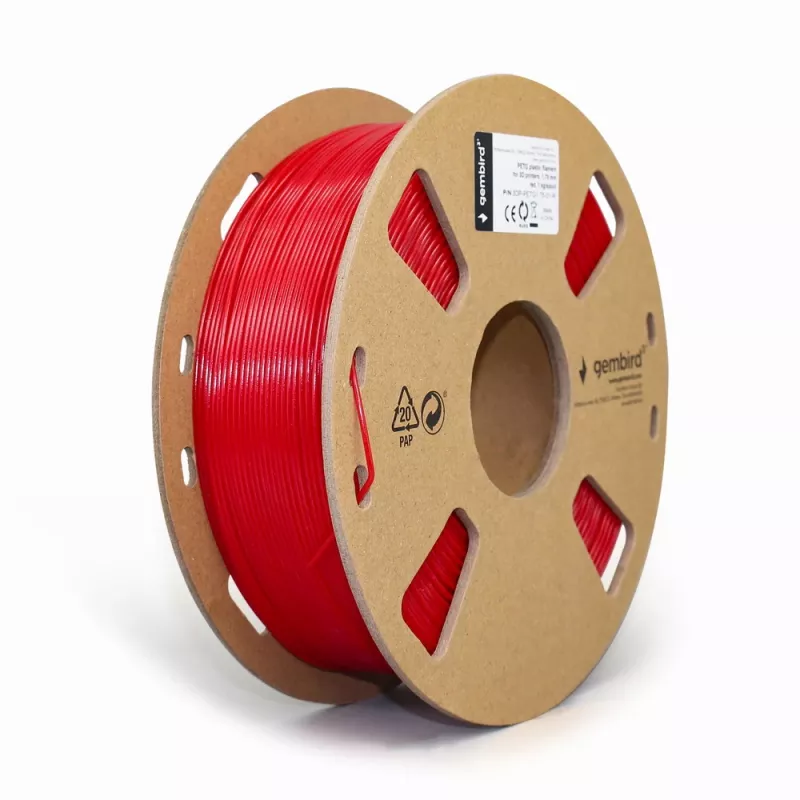 Materiál na 3D tlač Gembird 3DP-PETG1.75-01-R červený