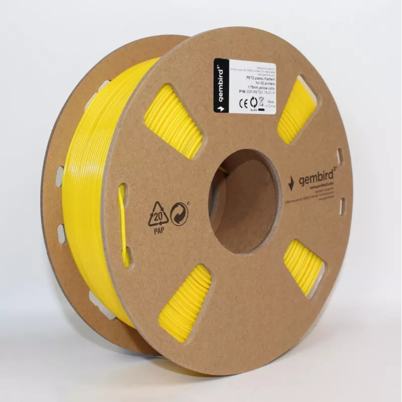 GEMBIRD PETG žltý, 1,75 mm, 1 kg