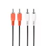 Audio kábel Gembird CCA-2R2R-6 1,8 m 2 x RCA čierny