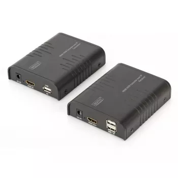 DIGITUS HDMI KVM extender, 120 m cez sieťový kábel (Cat 5, 5E, 6), Full HD, 1080p