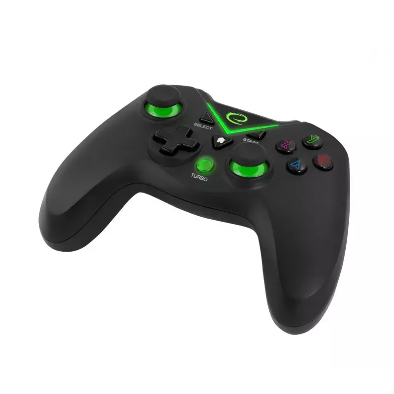 Bezdrôtový gamepad ESPERANZA EGG112K 2,4 GHz pre PC a PS3, USB prijímač, čierna, 12 tlačidiel, analógové páčky