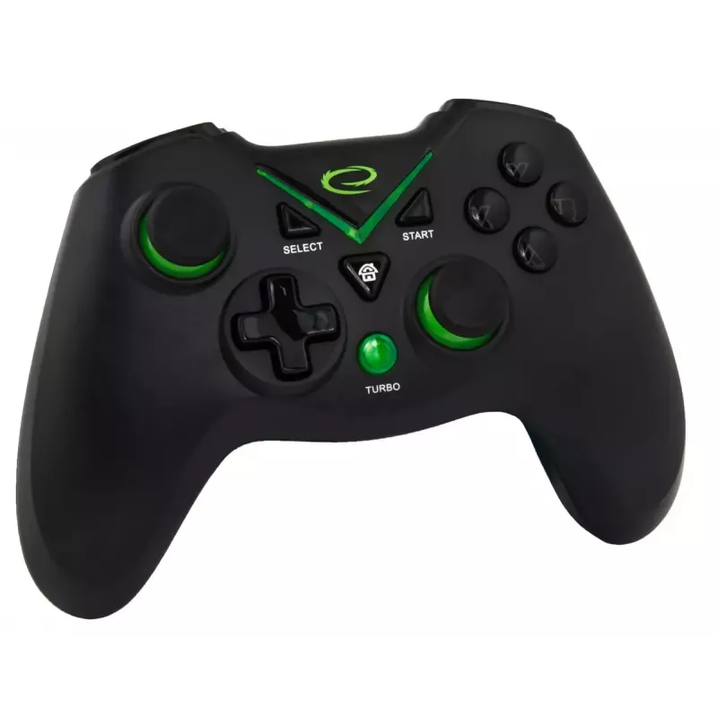 Bezdrôtový gamepad ESPERANZA EGG112K 2,4 GHz pre PC a PS3, USB prijímač, čierna, 12 tlačidiel, analógové páčky