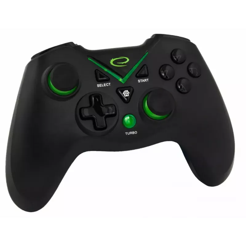 Bezdrôtový gamepad ESPERANZA EGG112K 2,4 GHz pre PC a PS3, USB prijímač, čierna, 12 tlačidiel, analógové páčky