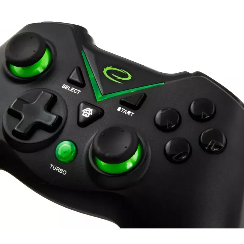 Bezdrôtový gamepad ESPERANZA EGG112K 2,4 GHz pre PC a PS3, USB prijímač, čierna, 12 tlačidiel, analógové páčky