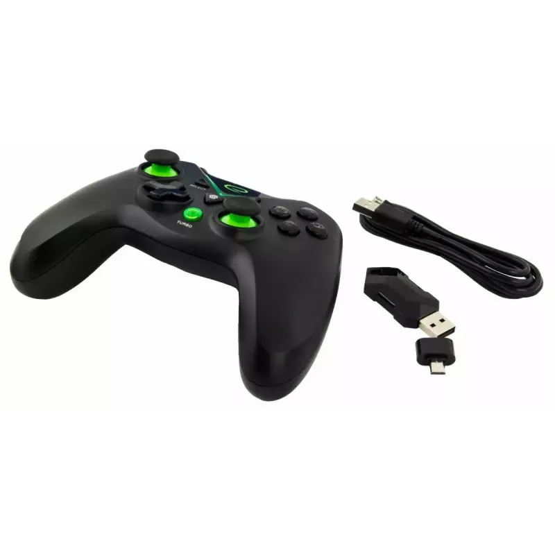 Bezdrôtový gamepad ESPERANZA EGG112K 2,4 GHz pre PC a PS3, USB prijímač, čierna, 12 tlačidiel, analógové páčky