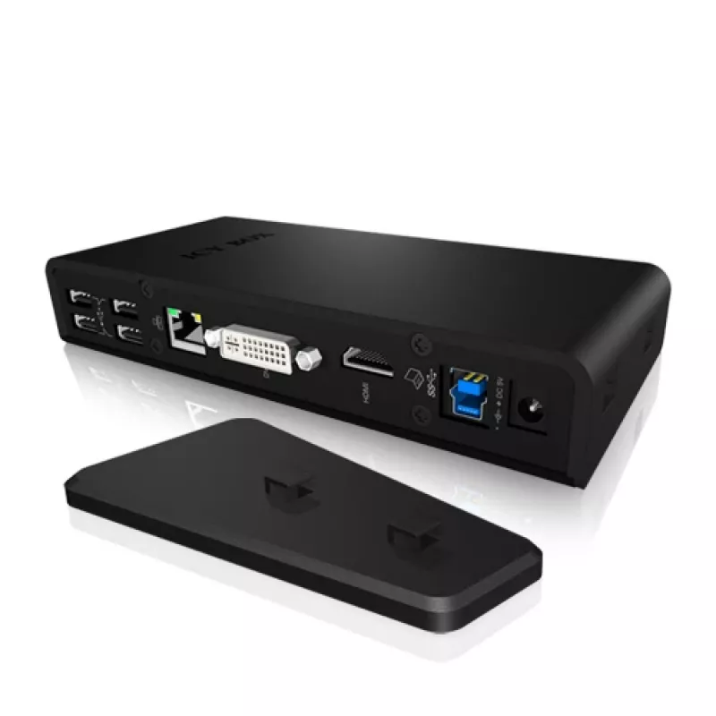 ICY BOX IB-DK2241AC káblové USB 3.2 Gen 1 (3.1 Gen 1) Type-A čierny