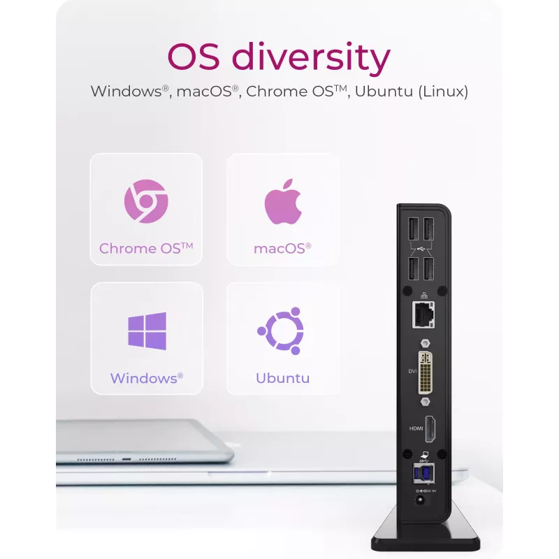 ICY BOX IB-DK2241AC káblové USB 3.2 Gen 1 (3.1 Gen 1) Type-A čierny