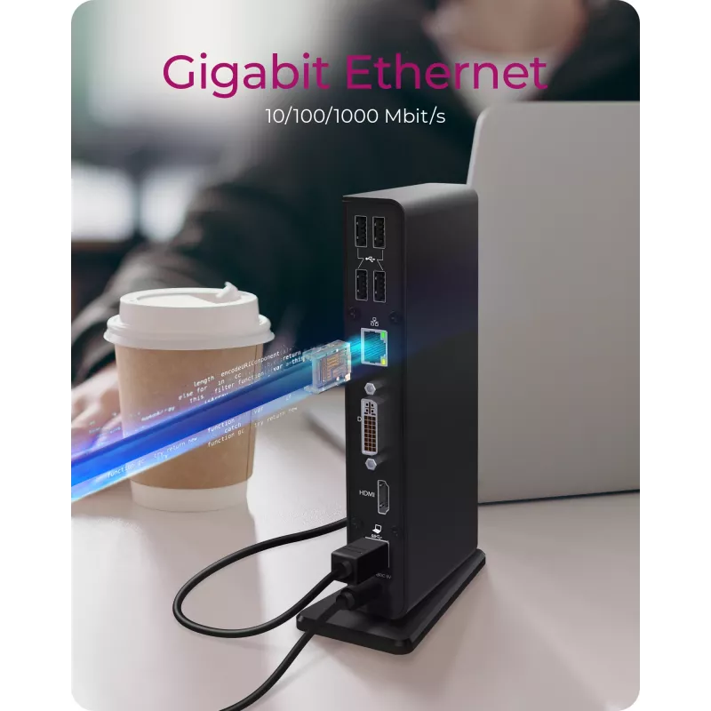 ICY BOX IB-DK2241AC káblové USB 3.2 Gen 1 (3.1 Gen 1) Type-A čierny
