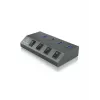 ICY BOX IB-HUB1405 USB 3.2 Gen 1 (3.1 Gen 1) Type-B 5000 Mbit/s antracitový