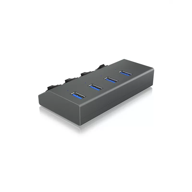 ICY BOX IB-HUB1405 USB 3.2 Gen 1 (3.1 Gen 1) Type-B 5000 Mbit/s antracitový