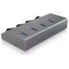 ICY BOX IB-HUB1405 USB 3.2 Gen 1 (3.1 Gen 1) Type-B 5000 Mbit/s antracitový