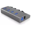 ICY BOX IB-HUB1405 USB 3.2 Gen 1 (3.1 Gen 1) Type-B 5000 Mbit/s antracitový