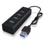 ICY BOX IB-HUB1409-U3 USB 3.2 Gen 1 (3.1 Gen 1) Type-A 5000 Mbit/s čierny