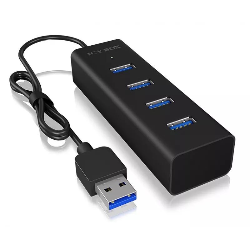 ICY BOX IB-HUB1409-U3 USB 3.2 Gen 1 (3.1 Gen 1) Type-A 5000 Mbit/s čierny