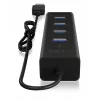 ICY BOX IB-HUB1409-U3 USB 3.2 Gen 1 (3.1 Gen 1) Type-A 5000 Mbit/s čierny