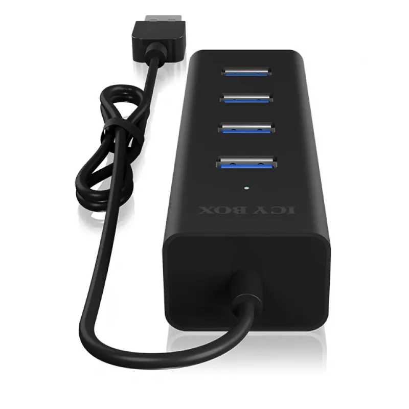 ICY BOX IB-HUB1409-U3 USB 3.2 Gen 1 (3.1 Gen 1) Type-A 5000 Mbit/s čierny