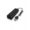 ICY BOX IB-HUB1409-U3 USB 3.2 Gen 1 (3.1 Gen 1) Type-A 5000 Mbit/s čierny