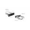 ICY BOX IB-168SK-B vyberateľný rám bez šuplíka pre SATA HDD 3,5″ do pozície 5,25″ (13,3 cm), so zámkom, čierny