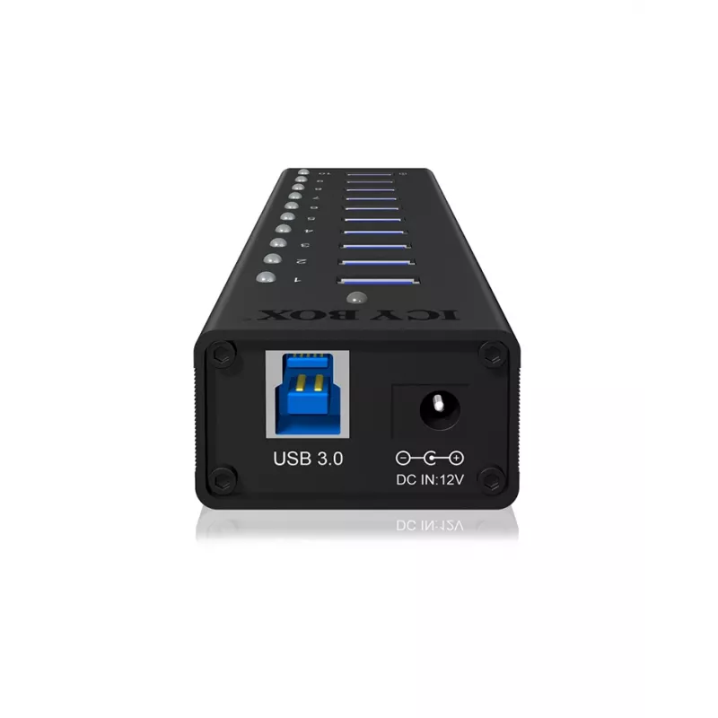 ICY BOX IB-AC6110 USB 3.2 Gen 1 (3.1 Gen 1) Type-B 5000 Mbit/s čierny