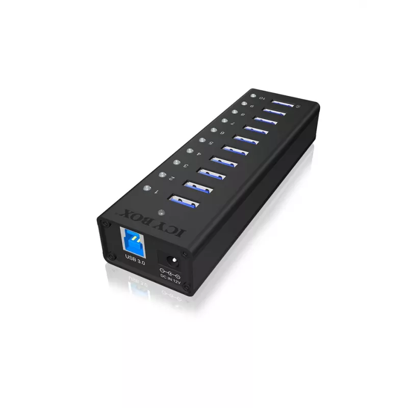 ICY BOX IB-AC6110 USB 3.2 Gen 1 (3.1 Gen 1) Type-B 5000 Mbit/s čierny