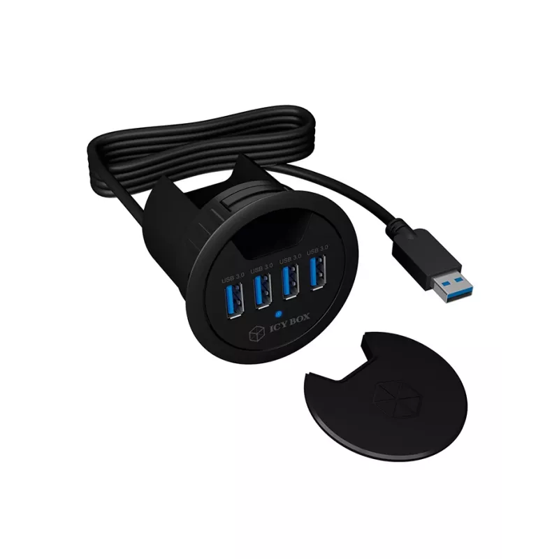 ICY BOX IB-HUB1403 USB 3.2 Gen 1 (3.1 Gen 1) Type-A 5000 Mbit/s čierny