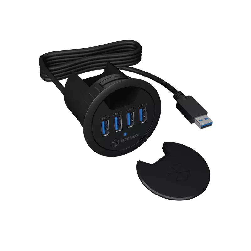 ICY BOX IB-HUB1403 USB 3.2 Gen 1 (3.1 Gen 1) Type-A 5000 Mbit/s čierny
