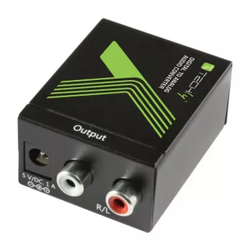 Techly audio konvertor SPDIF digitálny na analógový IDATA SPDIF-3