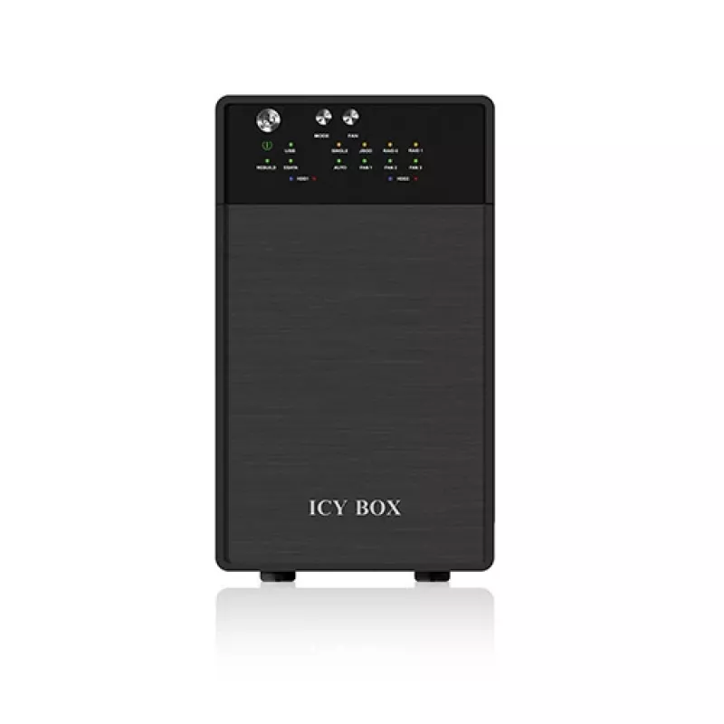 ICY BOX IB-RD3620SU3 diskové pole 0 TB desktop čierny
