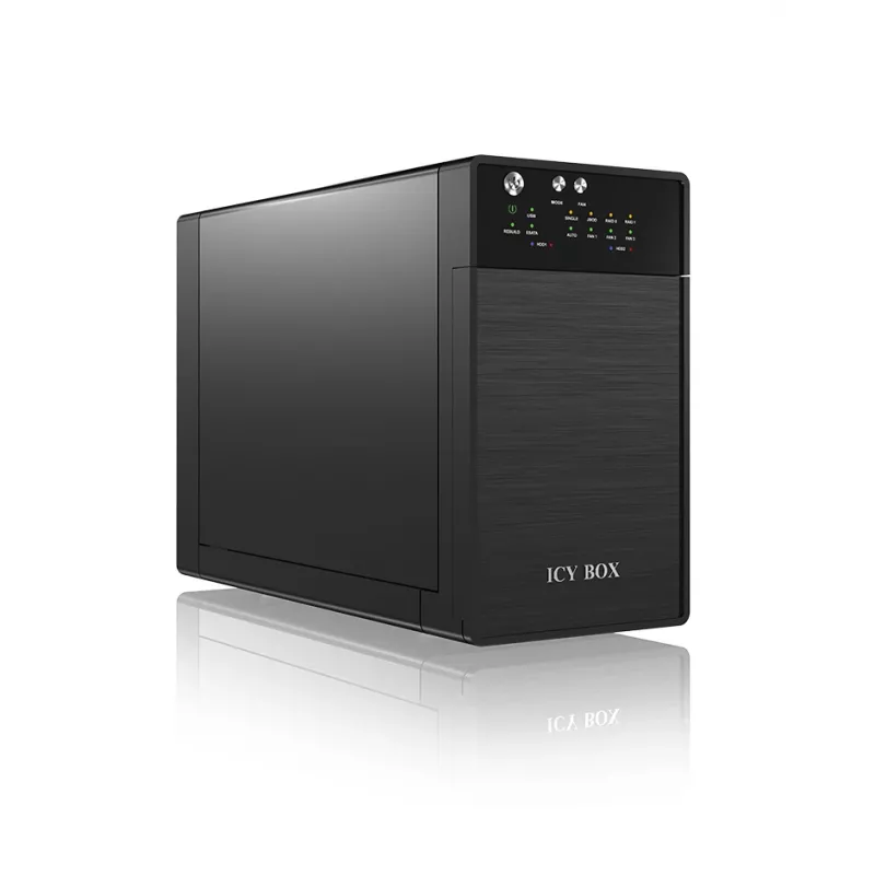 ICY BOX IB-RD3620SU3 diskové pole 0 TB desktop čierny