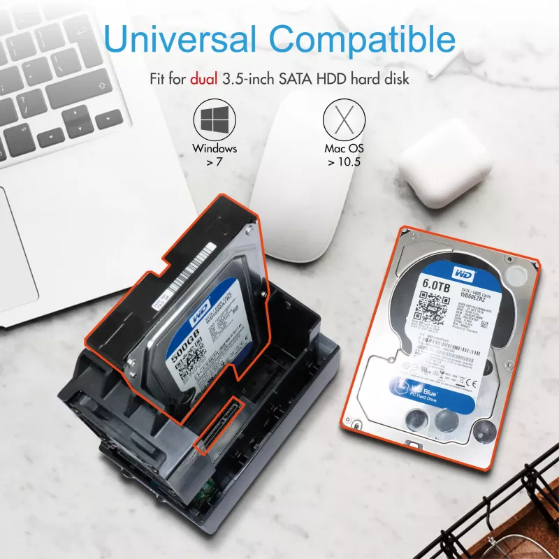 ICY BOX IB-RD3621U3 puzdro na HDD/SSD čierna 3,5