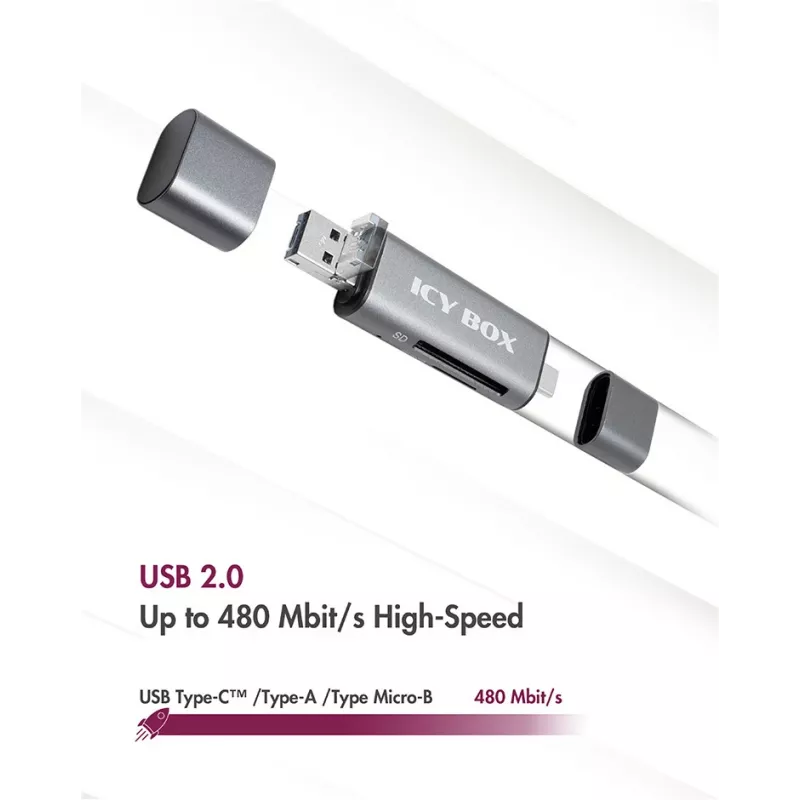 ICY BOX IB-CR200-C čítačka kariet USB 2.0 čierny