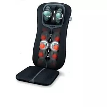 Masážna sedacia podložka Beurer MG 254 — Shiatsu masážny prístroj na chrbát a krk, funkcia ohrevu, čierna, 5,4 kg