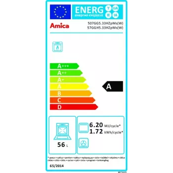 Voľne stojaci plynový sporák Amica 57GGH5.33HZpMs(W) biela
