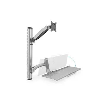 DIGITUS flexibilný nástenný držiak na pracovisko pre monitor a klávesnicu (DA-90354)