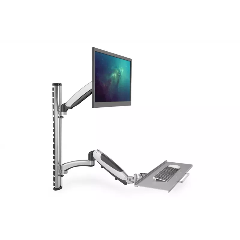 DIGITUS flexibilný nástenný držiak na pracovisko pre monitor a klávesnicu (DA-90354)